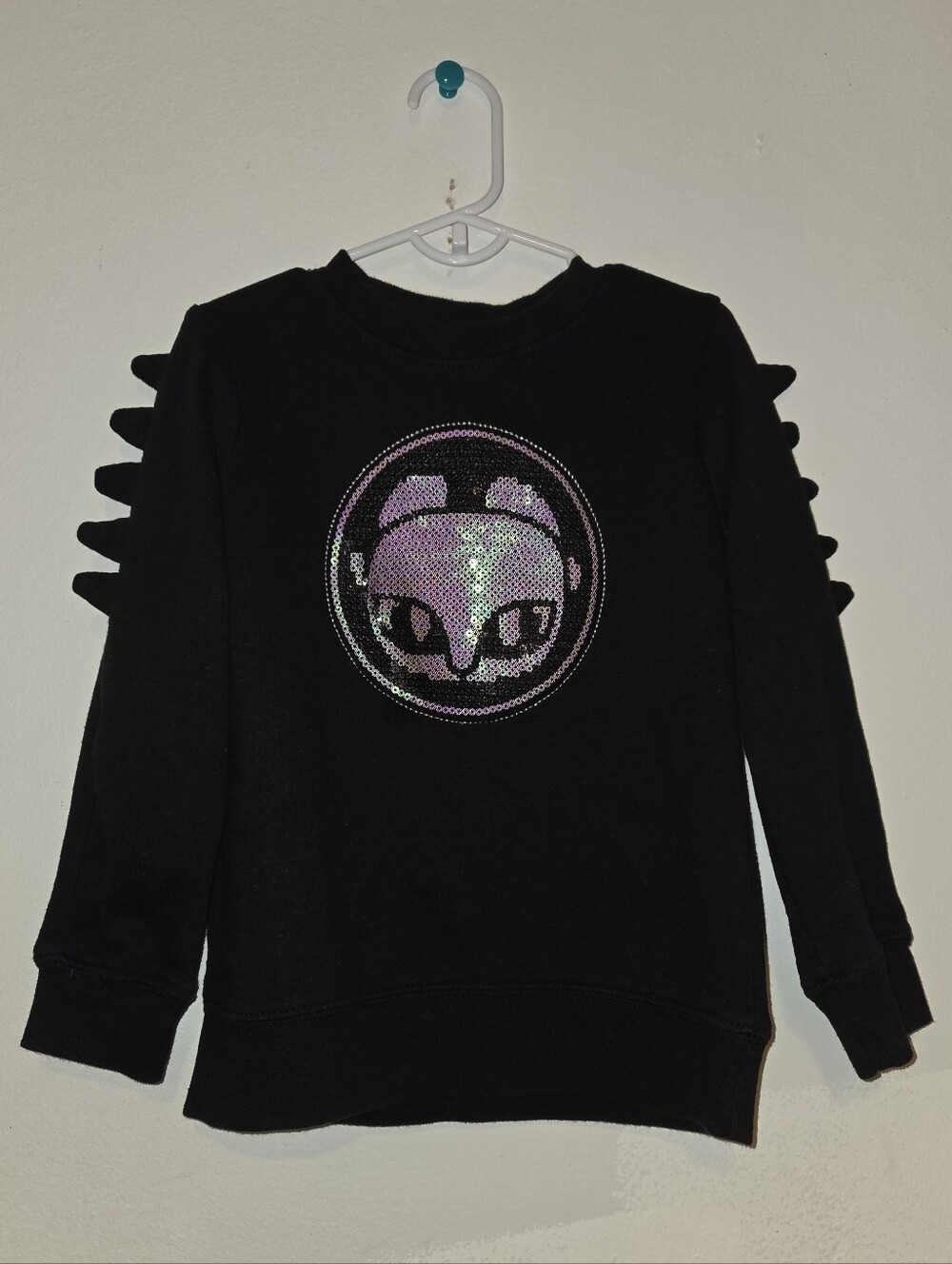DreamWorks How To Train Your Dragon Hidden World Light Fury Sequin Sweatshirt 5t